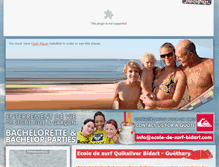 Tablet Screenshot of ecole-de-surf-bidart.com